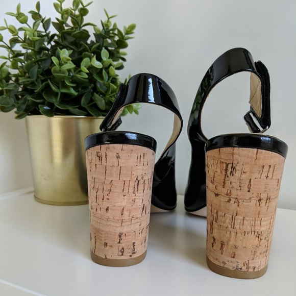 [Calvin Klein] Open Toe Slingback Block Heel Sz 8M - Picture 4 of 8